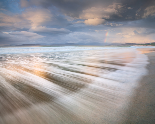 Seascapes of the Outer Hebrides:  a beach with waves crashing