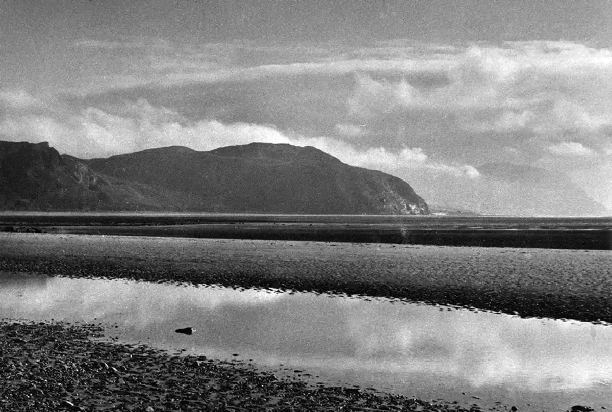 Still and quiet with the mountains beyond