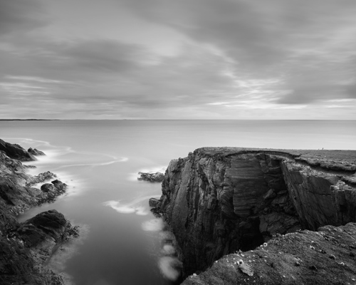 Seascapes of the Outer Hebrides:  a rocky cliff overlooking the ocean