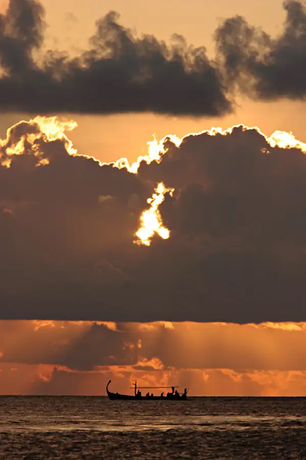 Sunset boat