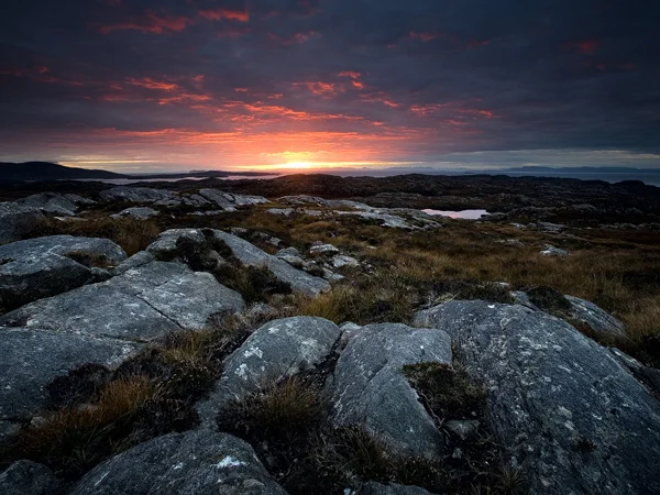 First light on a barren land