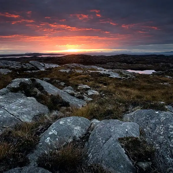First light on a barren land