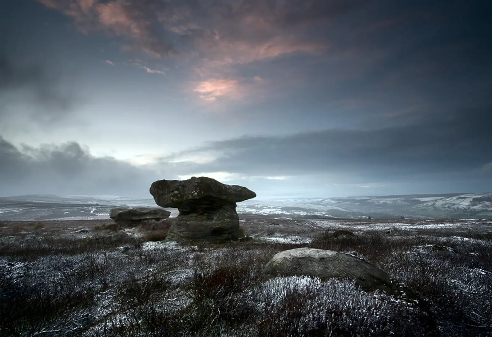 As night falls on the land ...