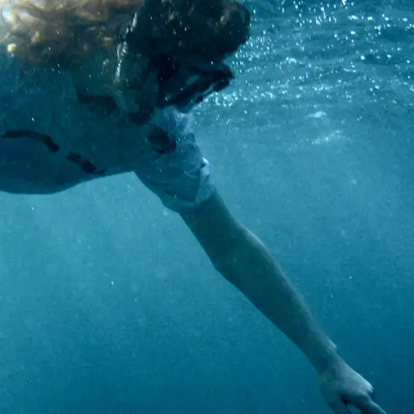 Angeline snorkling