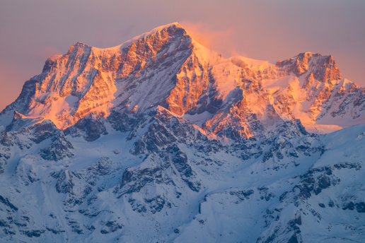  a snowy mountain range