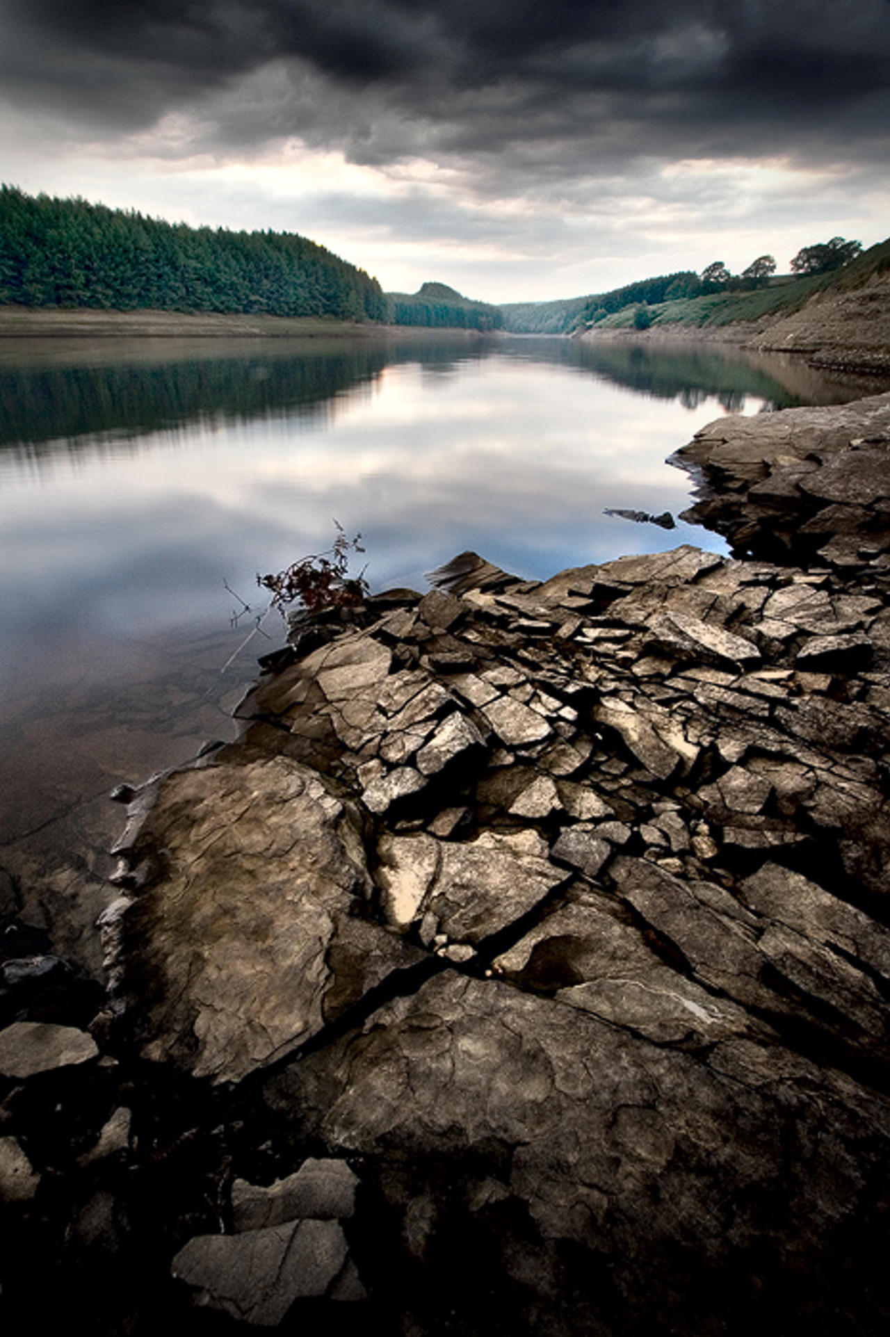 Thruscross reservoir, low water level