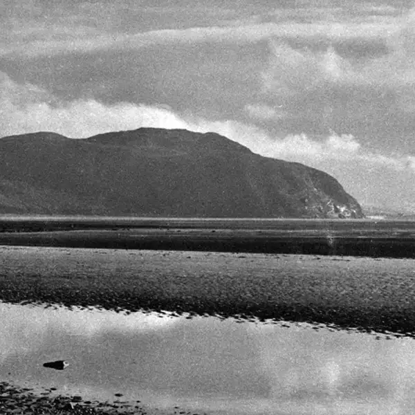 Still and quiet with the mountains beyond