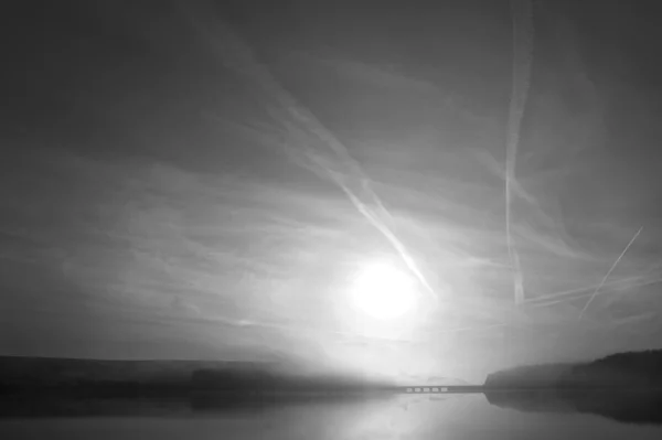 Misty sunrise