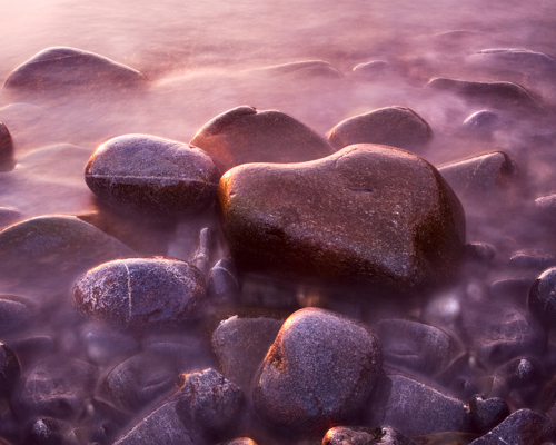 Seascapes of the Outer Hebrides:  a group of rocks