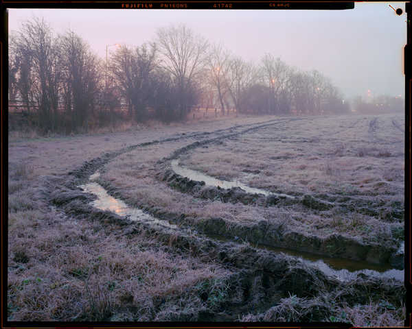 a view of a dirt field