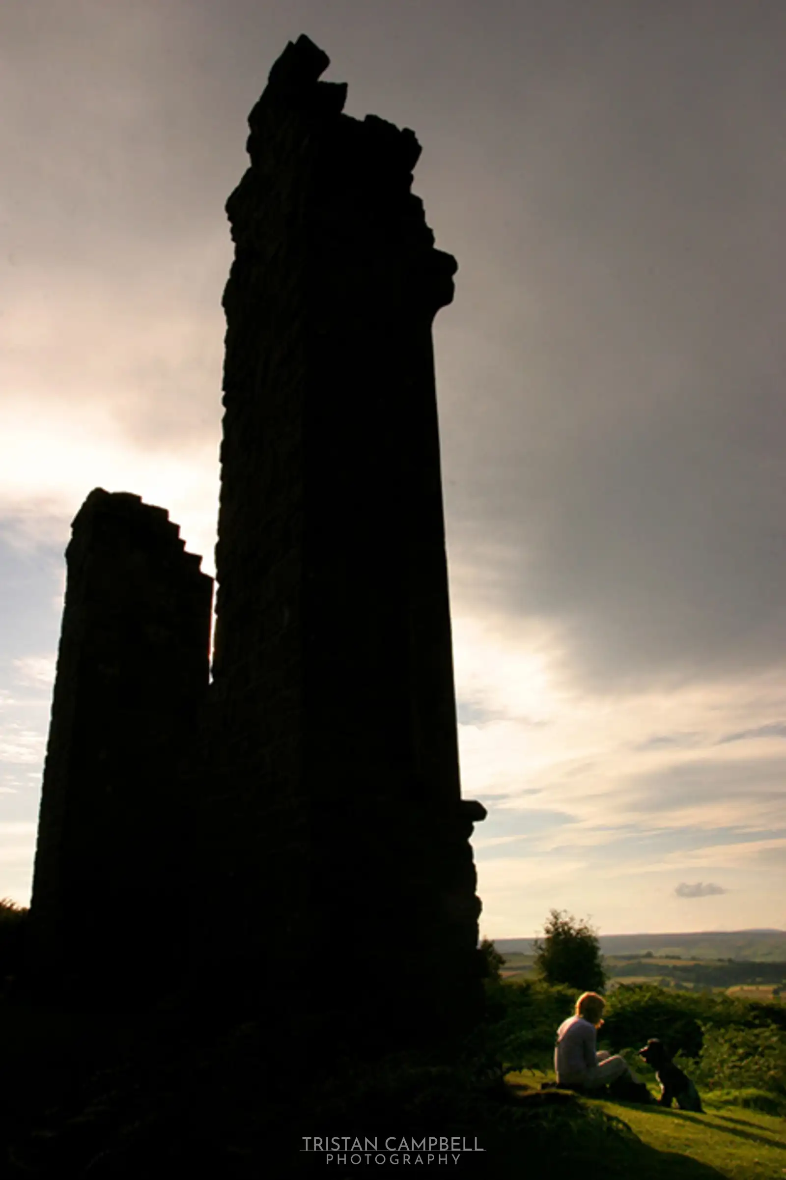 Angeline sits in the evening sun