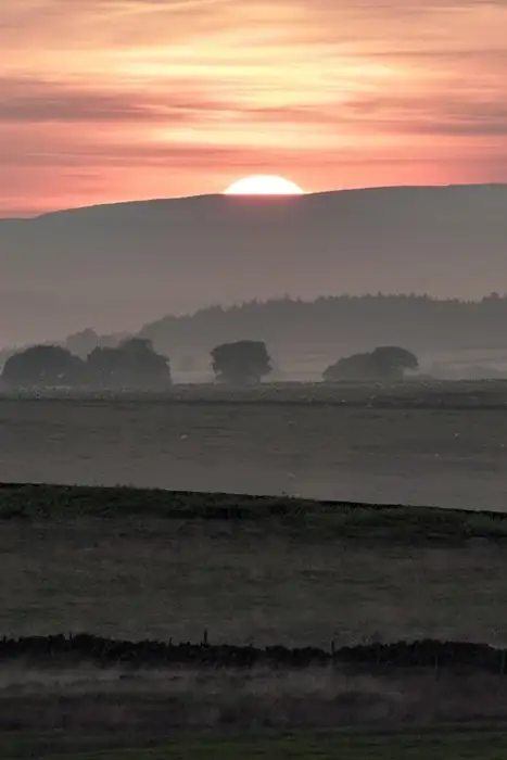 Sunset, Scargill reservoir
