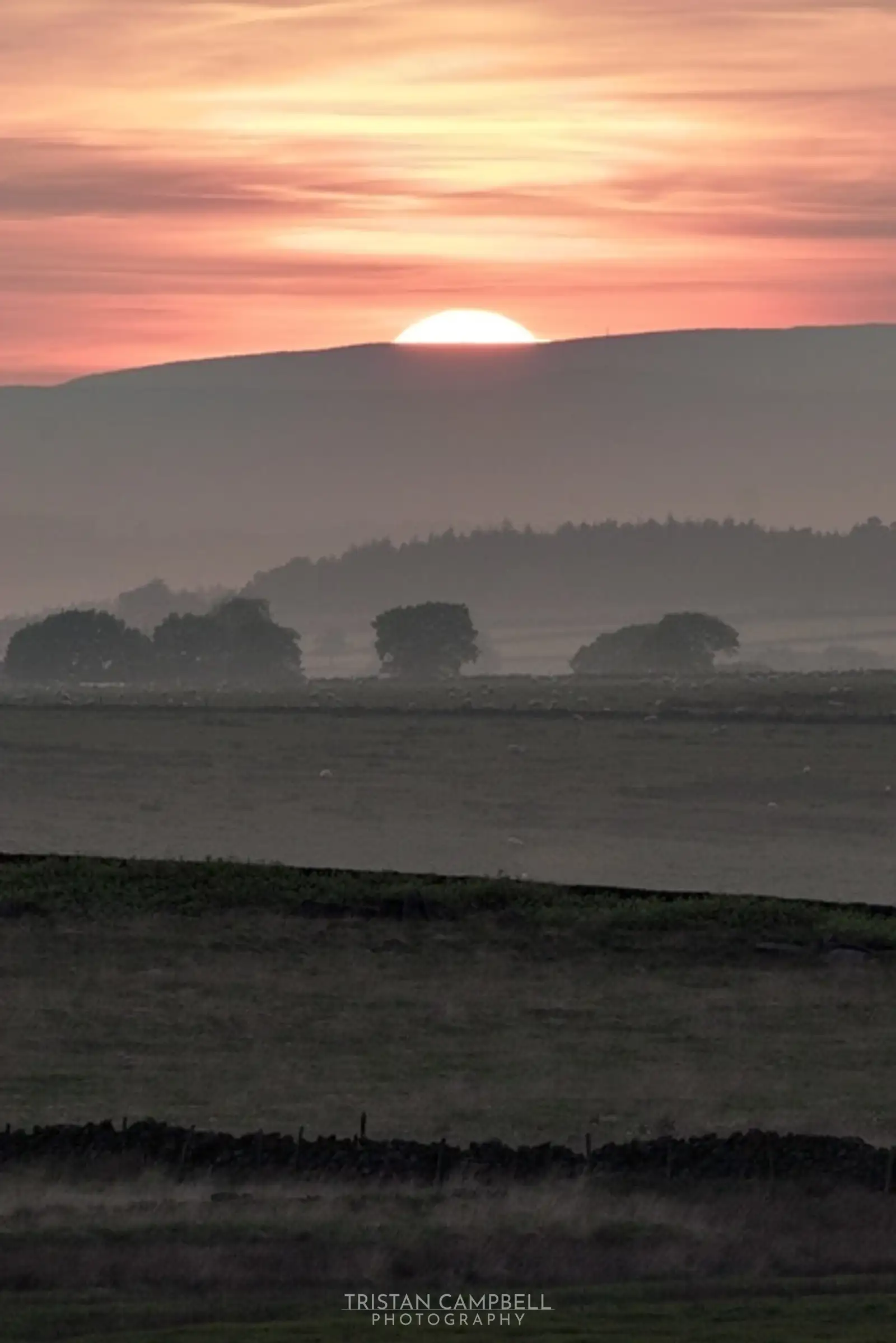 Sunset, Scargill reservoir