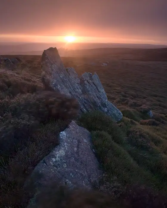 Hayshaw moor at dawn