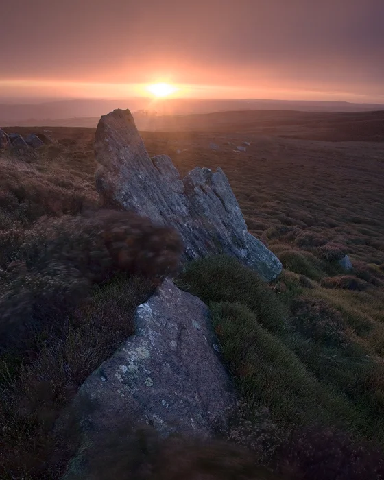 Hayshaw moor at dawn