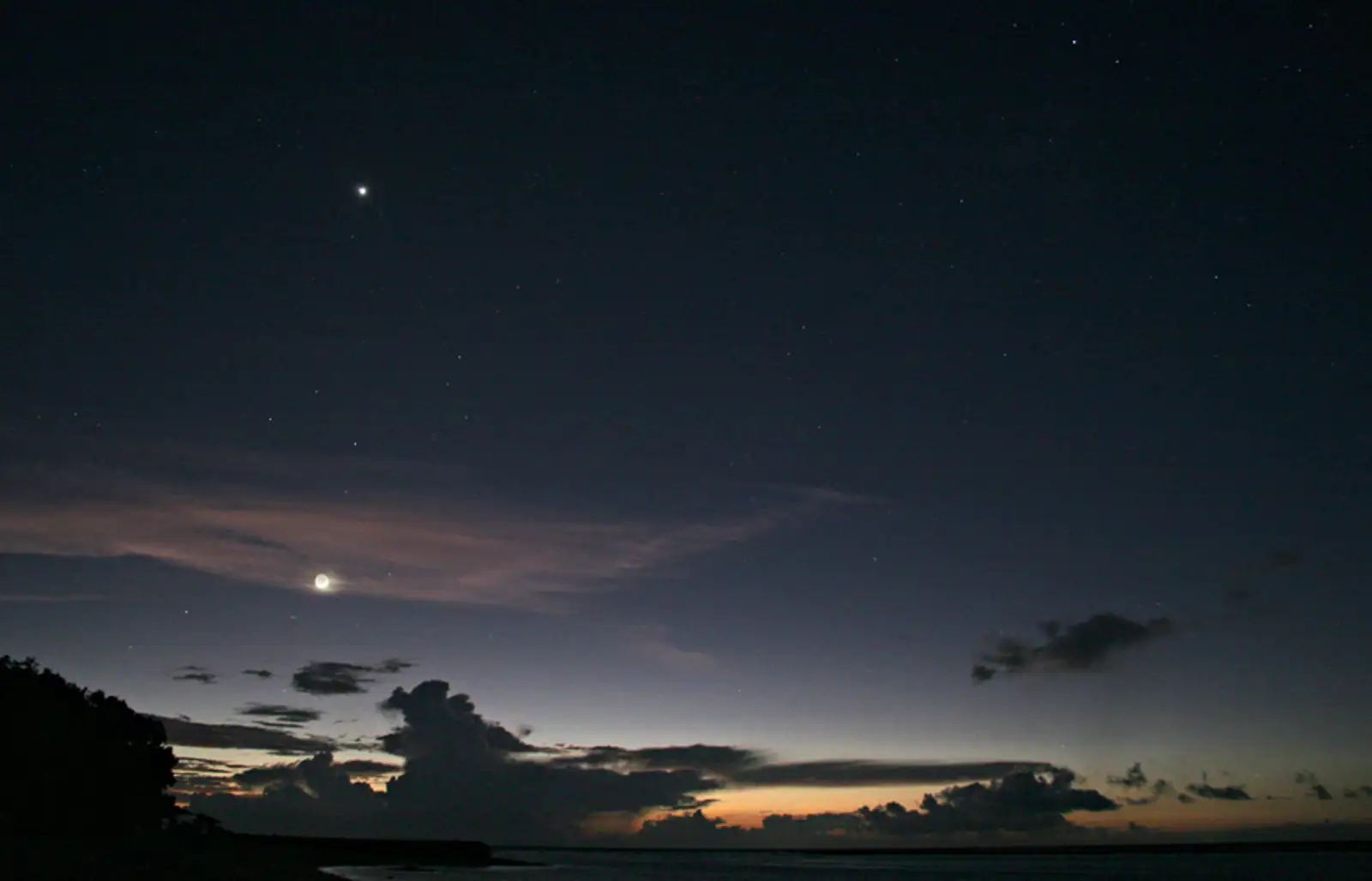 Venus and the cresent moon