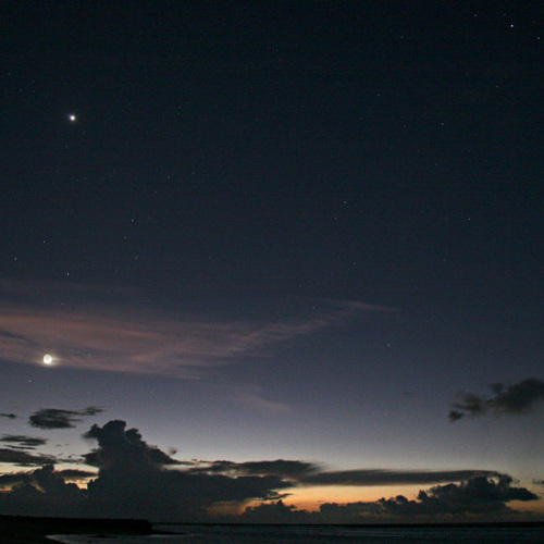 Venus and the cresent moon: Venus and the cresent moon