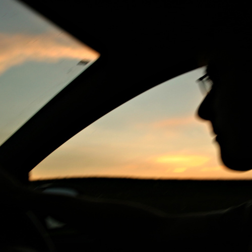 Self portrait on the way home: Self portrait on the way home